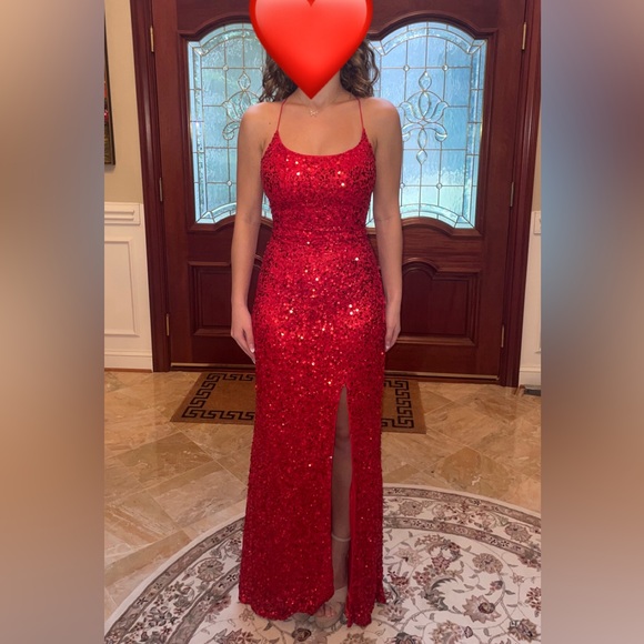 Primavera Red Prom Dress - Picture 2 of 5